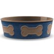 TarHong Bone Emboss Dog Bowl (Indigo) Online Sale