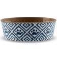 TarHong Paw Ikat Dog Bowl (Indigo) Discount