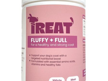 Treat Therapeutics Fluffy + Full Coat Dog Supplement 300g Hot on Sale