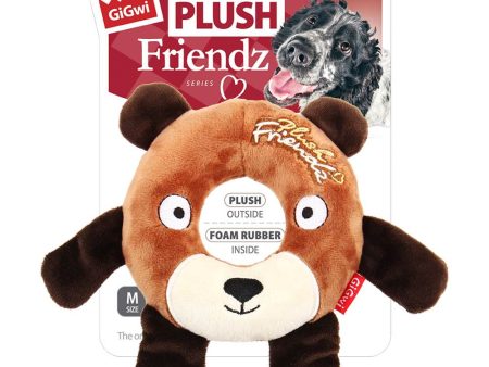 GiGwi Plush Friendz Ring Dog Toy (Bear) For Discount