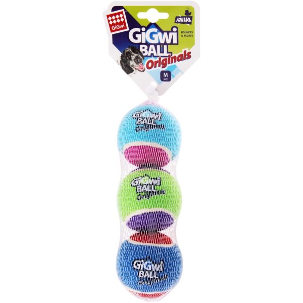 GiGwi Originals Ball Dog Toys 3-Pack (Medium) For Discount