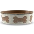 TarHong Bone Emboss Dog Bowl (Natural) Discount