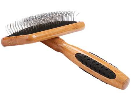 Bass Brushes De-Matting Firm Pin Dark Finish Slicker Brush For Cats & Dogs (Medium) Online now