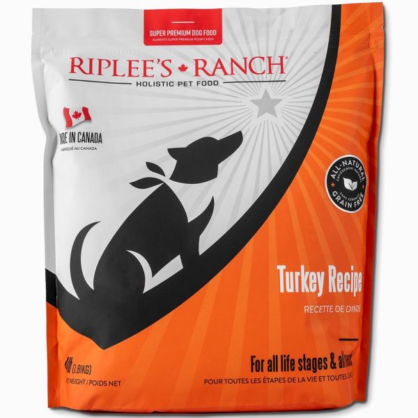 Riplee s Ranch Turkey Grain-Free Dry Dog Food 4lb Supply