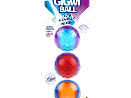 GiGwi Squeaky Ball Dog Toys 3-Pack (Small) Sale