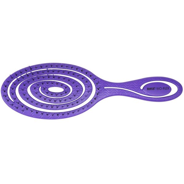 Bass Brushes Bio-Flex Swirl Detangling Hair Brush For Cats & Dogs (Purple) For Discount