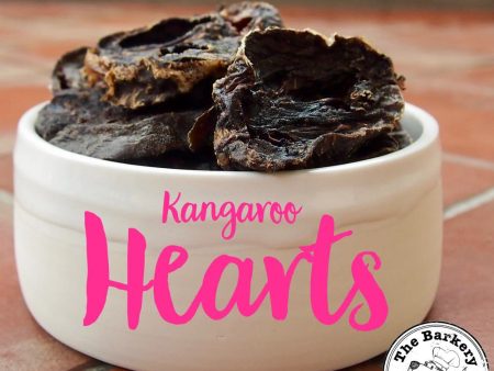 The Barkery Kangaroo Heart Dehydrated Grain-Free Dog Treats 100g Hot on Sale