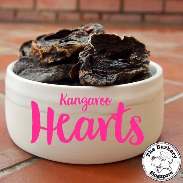 The Barkery Kangaroo Heart Dehydrated Grain-Free Dog Treats 100g Hot on Sale