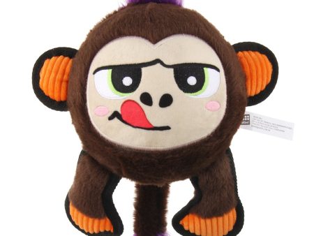 GiGwi Jumball Plush Dog Toy (Brown Monkey) Online Hot Sale