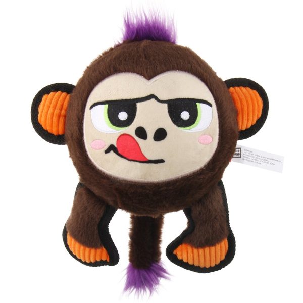 GiGwi Jumball Plush Dog Toy (Brown Monkey) Online Hot Sale