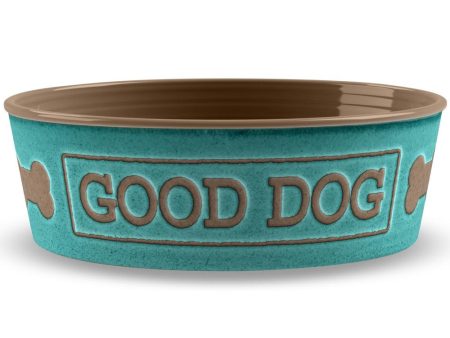 TarHong Good Dog Dog Bowl (Teal) Online Hot Sale