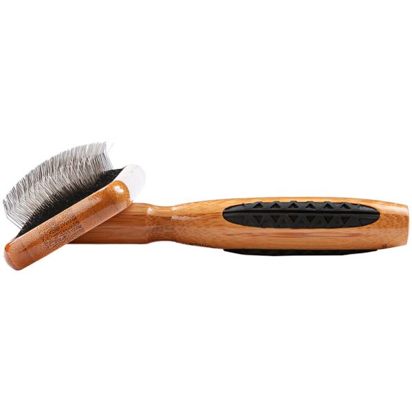 Bass Brushes De-Matting Firm Pin Dark Finish Slicker Brush For Cats & Dogs (Medium) Online now