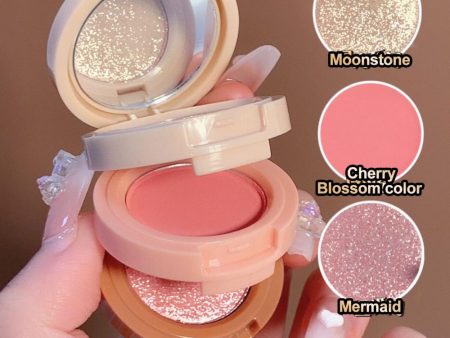 New 3 In 1 Matte Highlighter Blush Palette Pearly Blush Shiny Eyeshadow Multifunctional Face Makeup Palette Female Cosmetics Hot on Sale