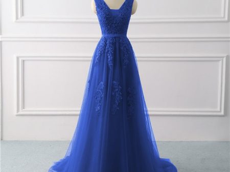 Royal blue Evening Dress plus size Long Hot on Sale