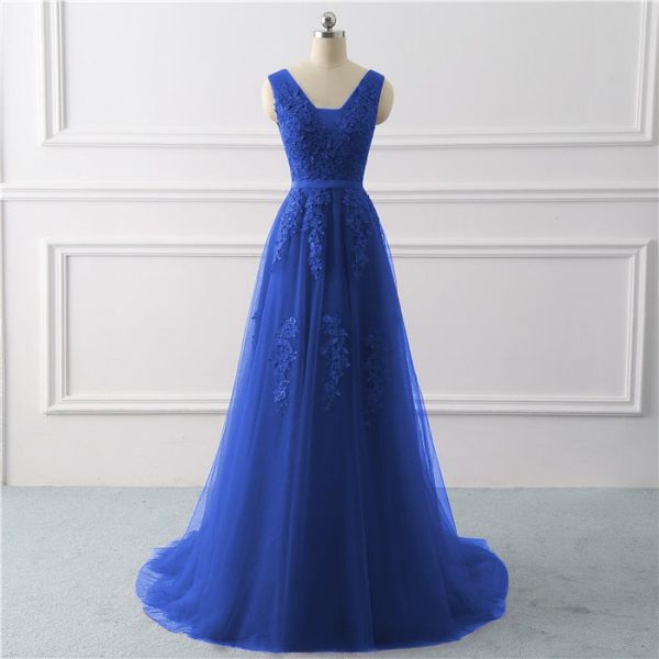 Royal blue Evening Dress plus size Long Hot on Sale