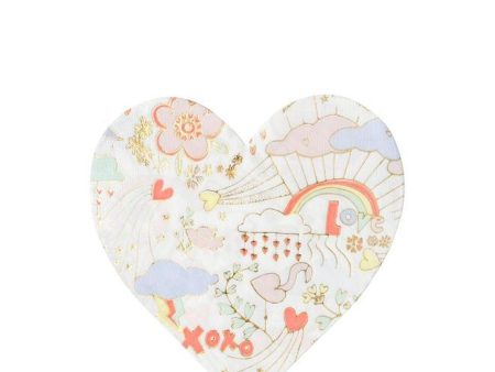 Heart Shape Luncheon Napkins Fashion