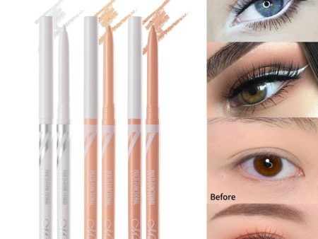 Multi-Purpose Eyeliner Bright Color Waterproof Eye Liner Eyes Makeup Rotatable Automatic Delineador White Eyeliner Gel Pen TSLM2 Online