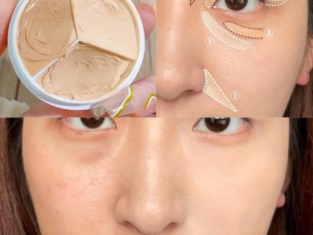 Waterproof Three-color Concealer With Brush Ultra-long-lasting Deep Complexion Acne Marks Cover Spots Acne Korean Makeup Tools Cheap