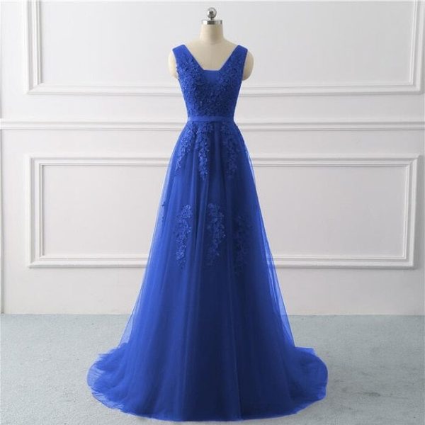 Royal blue Evening Dress plus size Long Hot on Sale