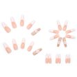 Pink Halo Tower Drill European And American Long T Fake Nails Set Press On Nails With Press Glue Full Cover Acrylic Nail Tips Online