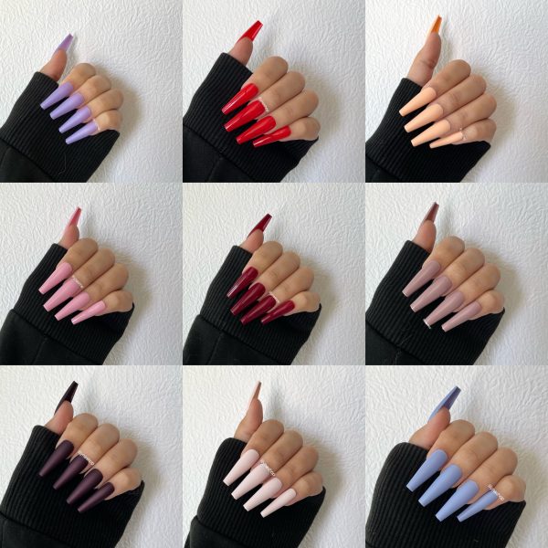 SOILD COFFIN NAIL(14 COLOR) Discount