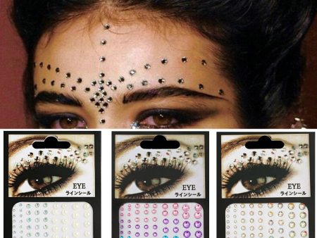 Temporary Tattoo Party Festival Decoration Face Body Makeup Tools Eyeliner Glitter Colored Diamonds Jewels Eyeshadow Stickers Fashion