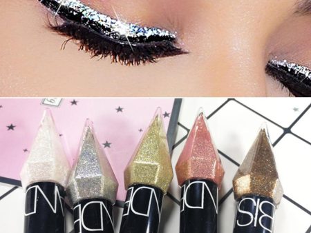 Oklulu  Eye Shadow Pearlescent Diamond Eye Shadow Liquid 5-color Sequins MakeUp Smooth Mini Fine Brush Eyeliner Shine And Head Discount