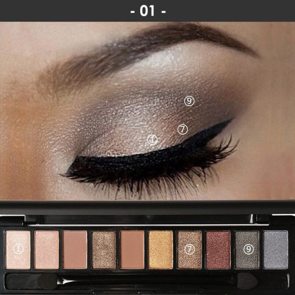 Focallure 10Pcs Makeup Palette Natural Eye Makeup Light Eye Shadow Makeup Shimmer Matte Eyeshadow Palette TSLM1 Online