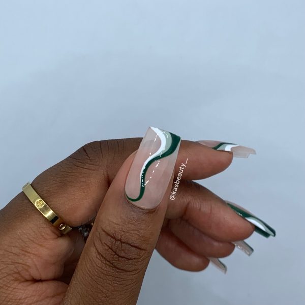 Green Panther Press On Nail Set Hot on Sale