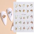 Yeknu - Laser Gold Leaves Nail Sticker Geometry Flowers Butterfly Adhesive Nails Slider Glitter Leaf Spring Manicure Decals FBSTZ-SJ020 Online now