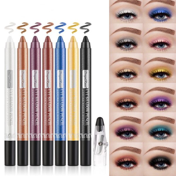 Pearlescent Eyeshadow Pencil Waterproof Long Lasting Glitter Highlighter Contouring Lying Eye Shadow Stick Eyes Makeup Cosmetic Online Hot Sale