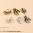 Beyprern Halloween 3D Halloween Nail Art Charms Gold Silver Vintage Skeleton Hand Head Rhinestones Spider Jewelry Metal Manicure Accessories TRYW12 For Cheap