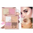 Highlighter Palette Contour Blush Powder 4 Colors Glitter Brighten Makeup Shimmer Illuminator Highlighter for Makeup on Sale