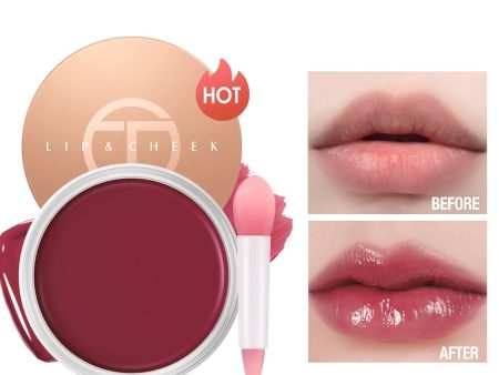 Lip Gloss Lip Balm 6 Colors Plumping Nourish Hydrate with Vitamin E Moisturizer Dual-use For Lip & Cheek Makeup Lip Tint For Discount