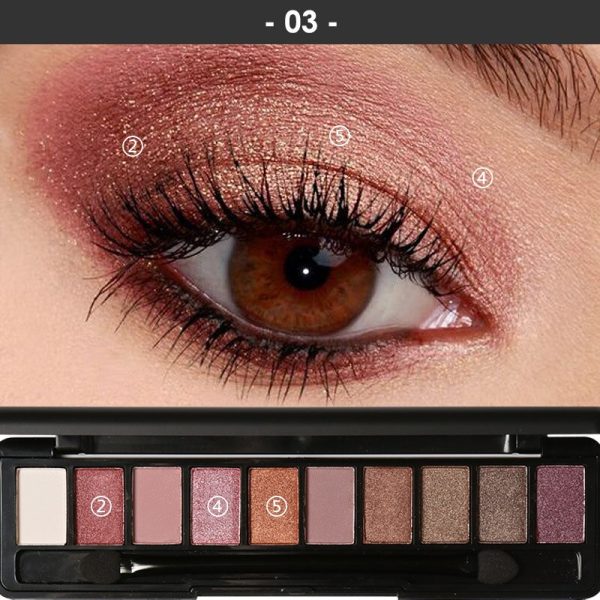 Focallure 10Pcs Makeup Palette Natural Eye Makeup Light Eye Shadow Makeup Shimmer Matte Eyeshadow Palette TSLM1 Online