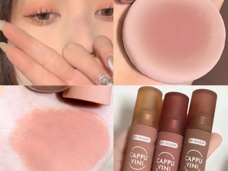 6 Colors Matte Liquid Eyeshadow Cream Long Lasting Waterproof Orange Apricot Nude Eye Shdaow Natural Cheek Contour Makeup Blush Fashion