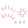 Pink Halo Tower Drill European And American Long T Fake Nails Set Press On Nails With Press Glue Full Cover Acrylic Nail Tips Online