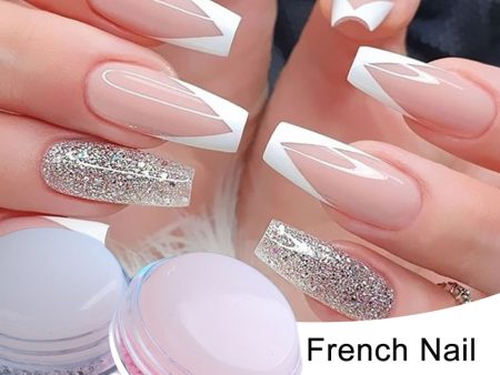 Yeknu French Manicure Nail Silicone Stamp White Pink Jelly Soft Head Gel Polishing Template Decor DIY Stencil Painting Tools NL1947 Online Hot Sale