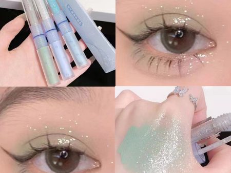 Gemini Series Shimmer Liquid Eyeshadow Glitter Diamond Eye Shadow Shiny Eyes Double Head Comestic Tools  Korean Makeup Wholesale For Cheap