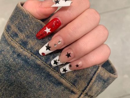 STAR-TEN PIECES OF HANDCRAFTED PRESS ON NAIL For Discount