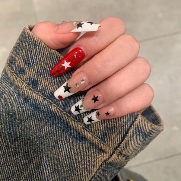 STAR-TEN PIECES OF HANDCRAFTED PRESS ON NAIL For Discount