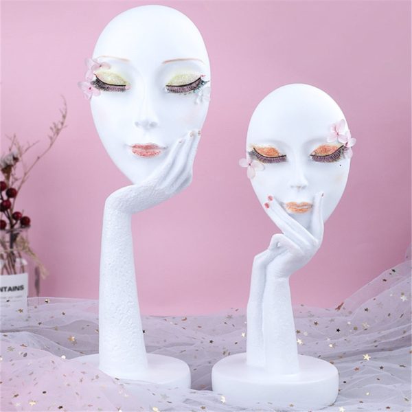 Ornaments Lashes Mannequin for Eyelash Extension Makeup Lash Extension Supplies  Dummy for Eyelash Practice Lash Mannequin Head Online Hot Sale