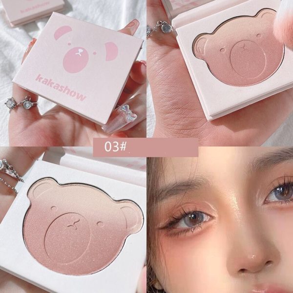 Lovely Bear Natural Matte Blusher Smooth Powder Pink Blush Long Lasting Waterproof Easy to wear Pigmented Cheek Makeup Cosmetics Discount