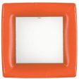 Grosgrain Deep Orange Sq Large Plates on Sale