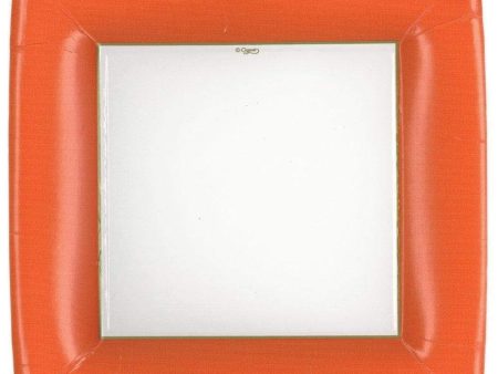 Grosgrain Deep Orange Sq Large Plates on Sale