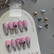 PINKPINK-TEN PIECES OF HANDCRAFTED PRESS ON NAIL Online Sale