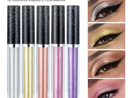 Glitter Liquid Eyeshadow Waterproof Metallic Shimmer Eye Shadow Eyeliner Long Lasting Professional Makeup for Women Cosmetics Discount