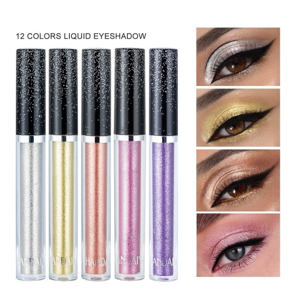 Glitter Liquid Eyeshadow Waterproof Metallic Shimmer Eye Shadow Eyeliner Long Lasting Professional Makeup for Women Cosmetics Discount