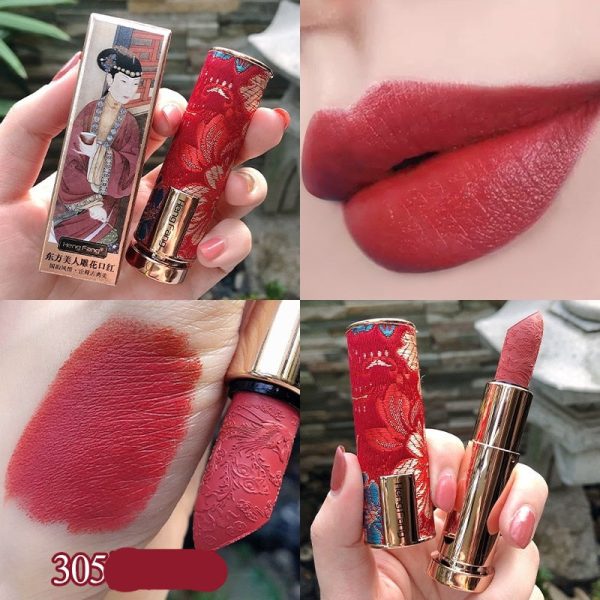 Oriental Classical Beauty Vintage Velvet Lipstick Matte Pigmented Waterproof Lasting Lip Makeup Silky touch Charming Cosmetics For Discount