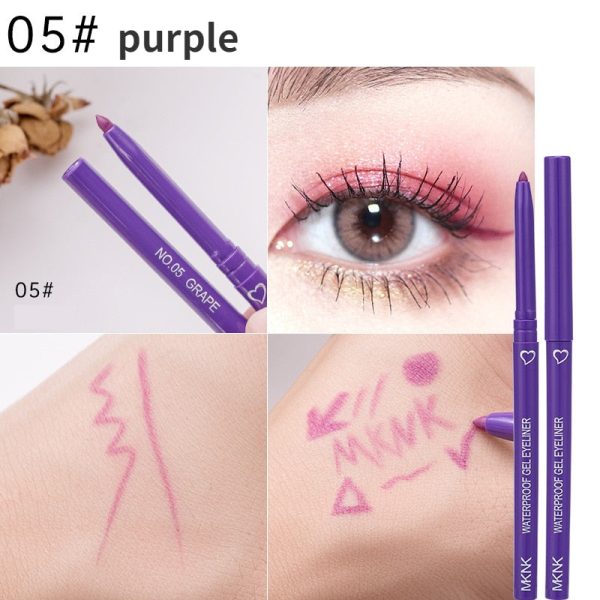 Waterproof Eyeliner Gel Pencil Red Brown Lying Silkworm Pen Soft Easy Wear High Pigment Matte Eyeliner Lasting Shiny Eyes Makeup Online Sale